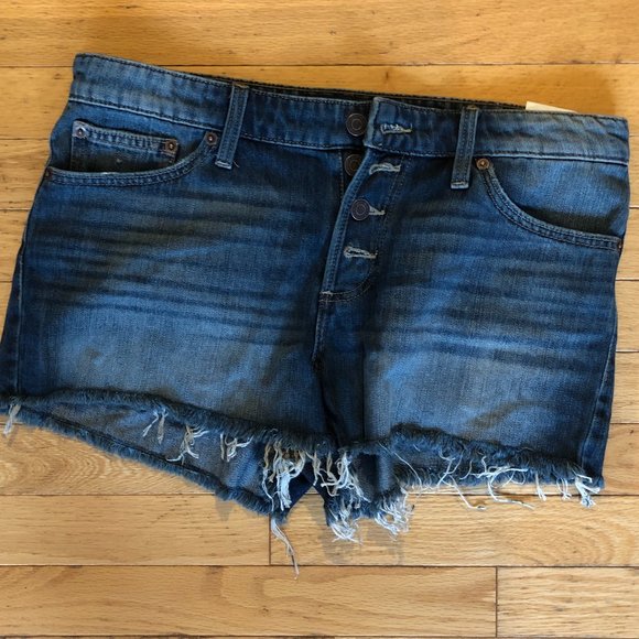 Brand New Women's Lucky Brand The Cuff Off Denim Button-fly Jean Shorts - Picture 4 of 13